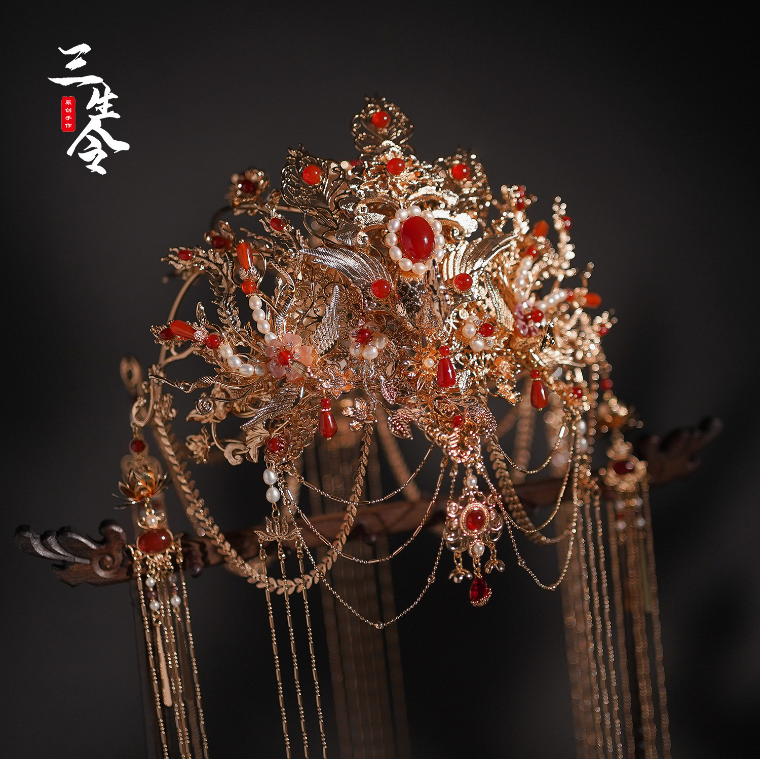 三生套装秀禾婚嫁华丽头饰古风配饰冠汉创发发饰