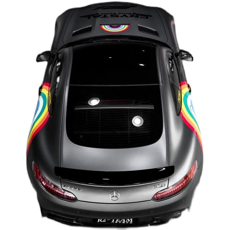奔驰amggt彩虹f1安全车贴拉花c63clagtra汽车装饰贴