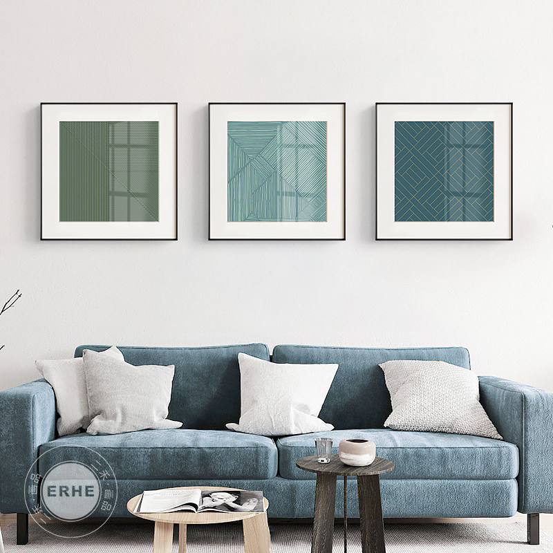 纯色纹理现代简约艺术极简客厅装饰画北欧橙黄黄色现代装饰画