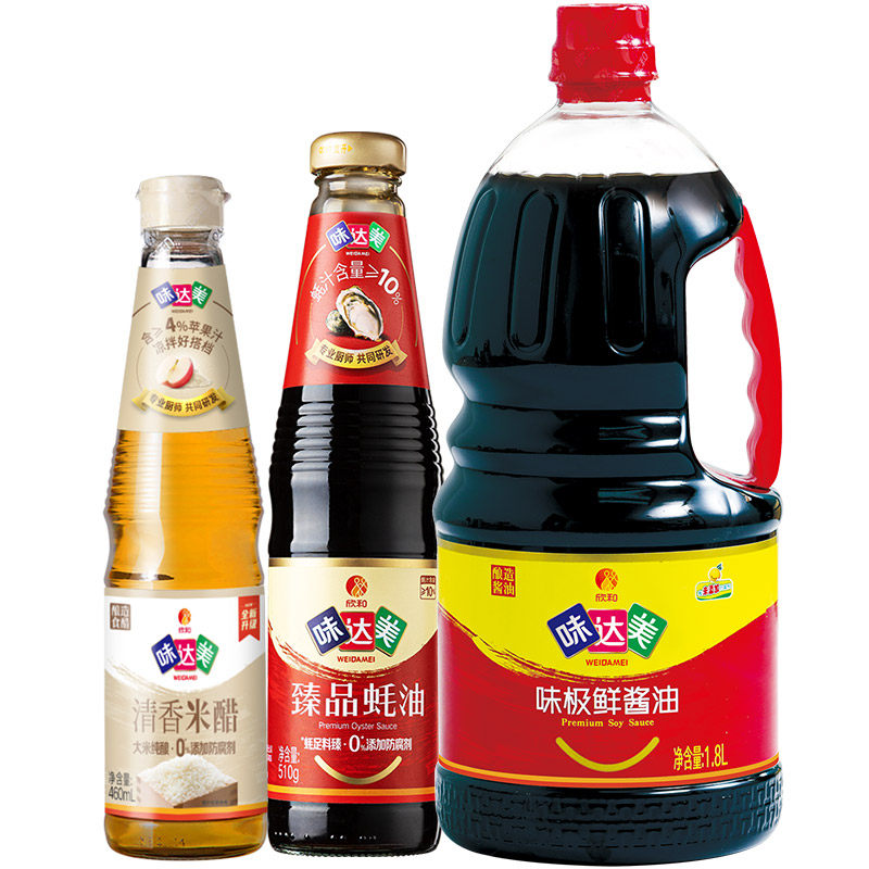 凉拌味达美味极鲜18l臻品蚝油510g清香米醋酱油