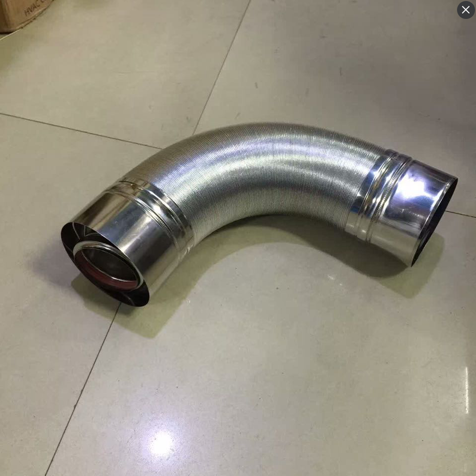 锅炉排烟烟管烟囱耐高温铝合金家用燃气炉烟道博世地暖专用管材