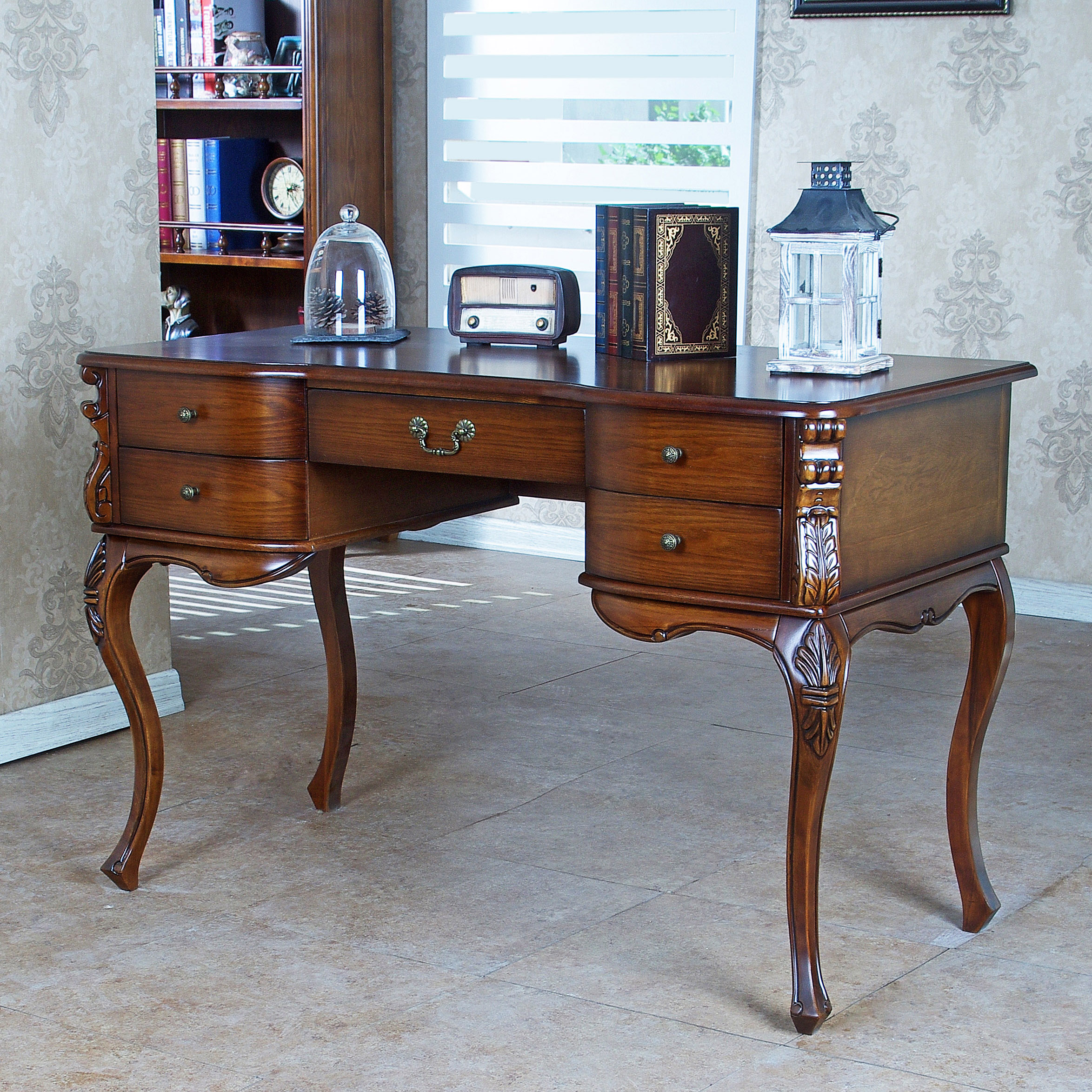 美式实木书桌,内敛大气