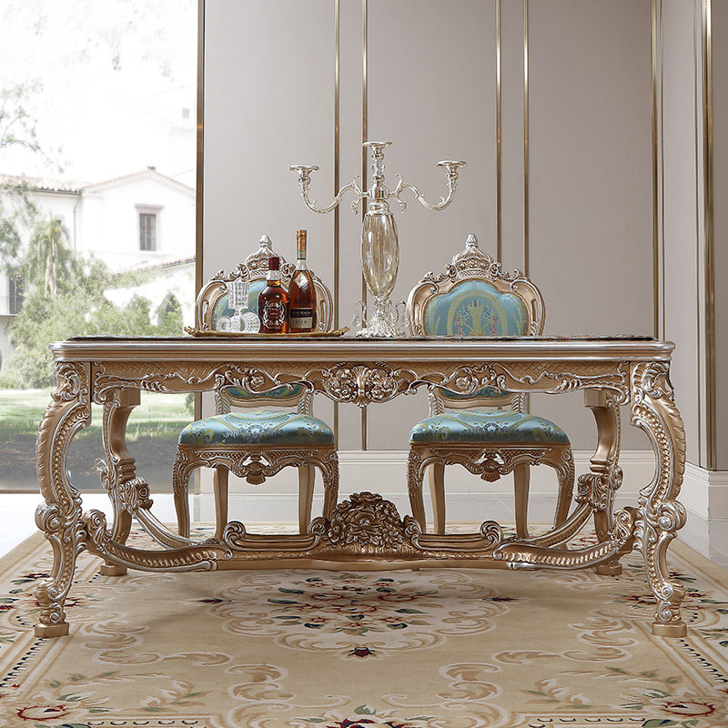 赫莎宫廷法式家具欧式奢华实木别墅餐桌桌椅餐桌