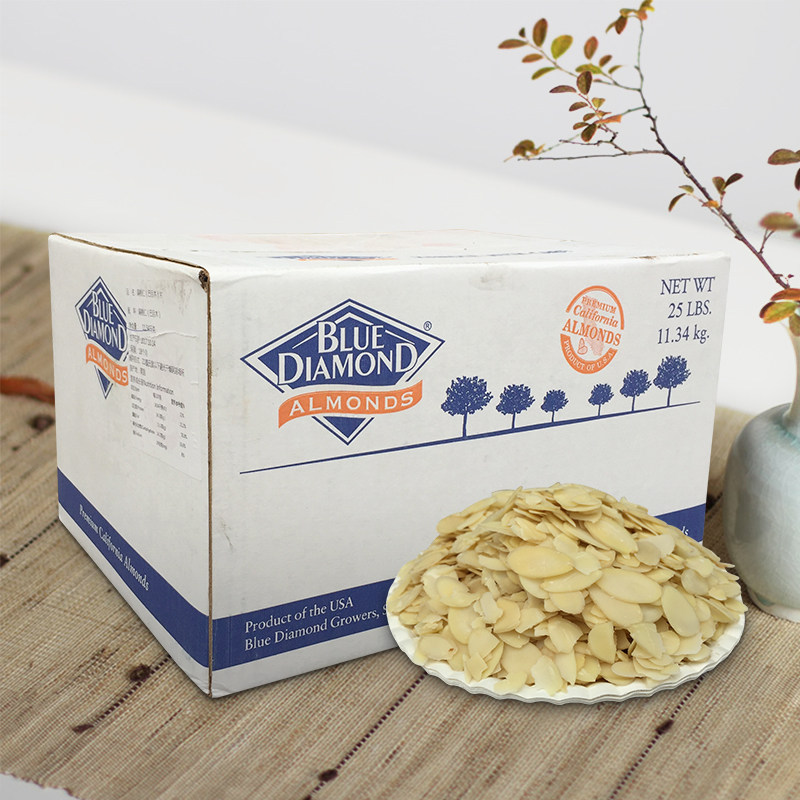 杏仁美国原装进口蓝钻超薄切片烘焙原料1134gk杏仁