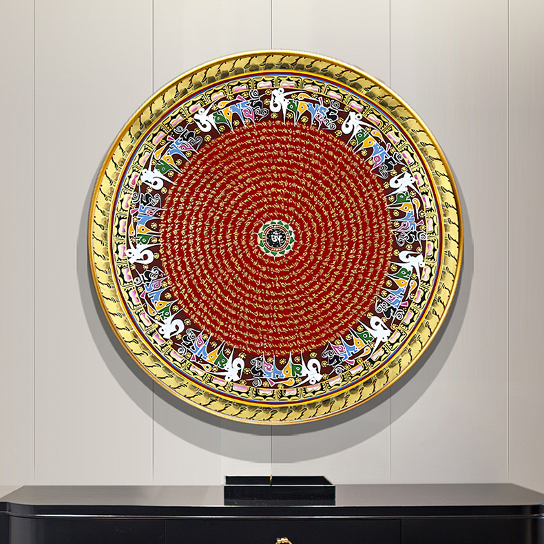 新款唐卡六字心经西藏印花坛城金刚中式套件十字绣套件