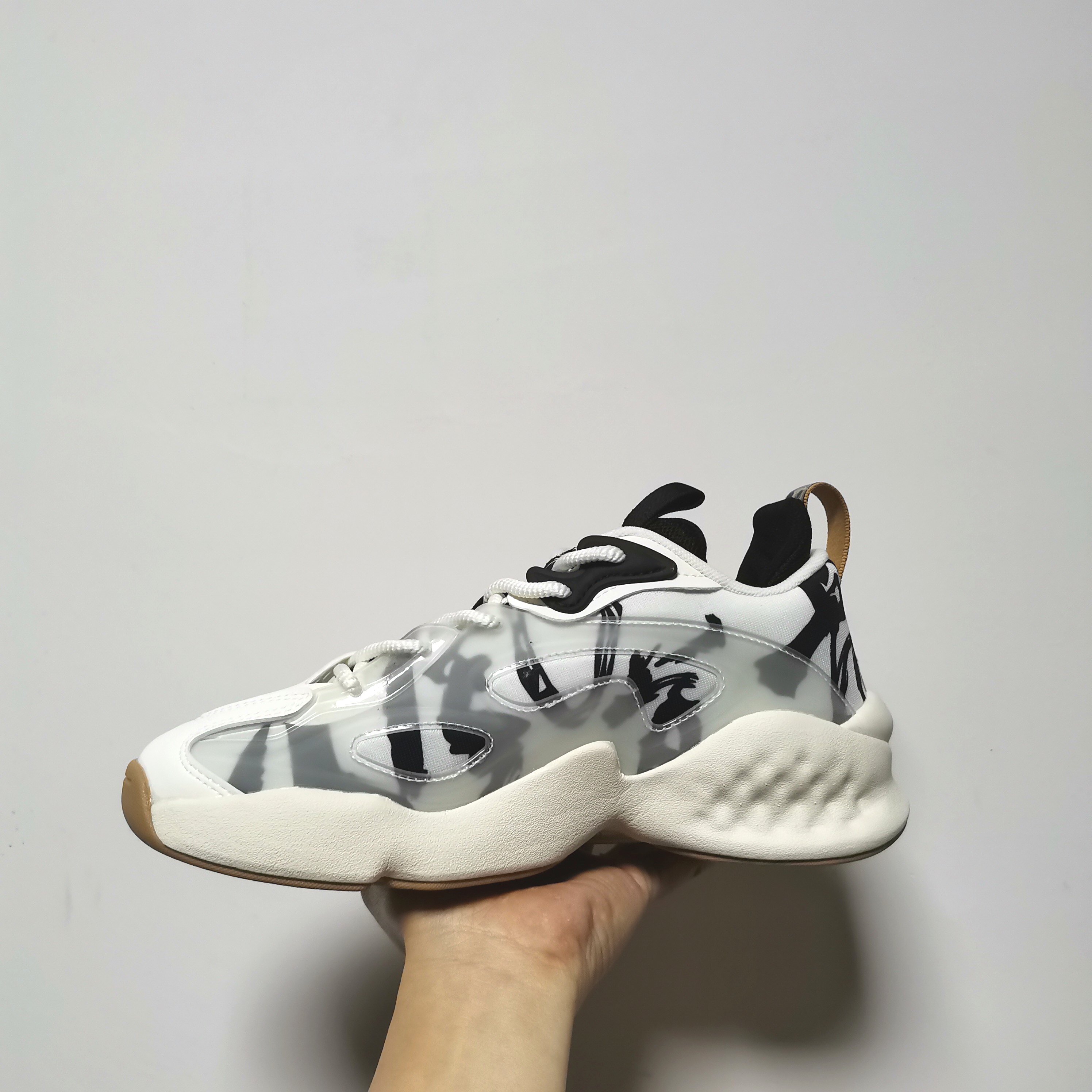 安踏男鞋霸道道威老爹月蚀2021新款黑白百搭运动休闲鞋