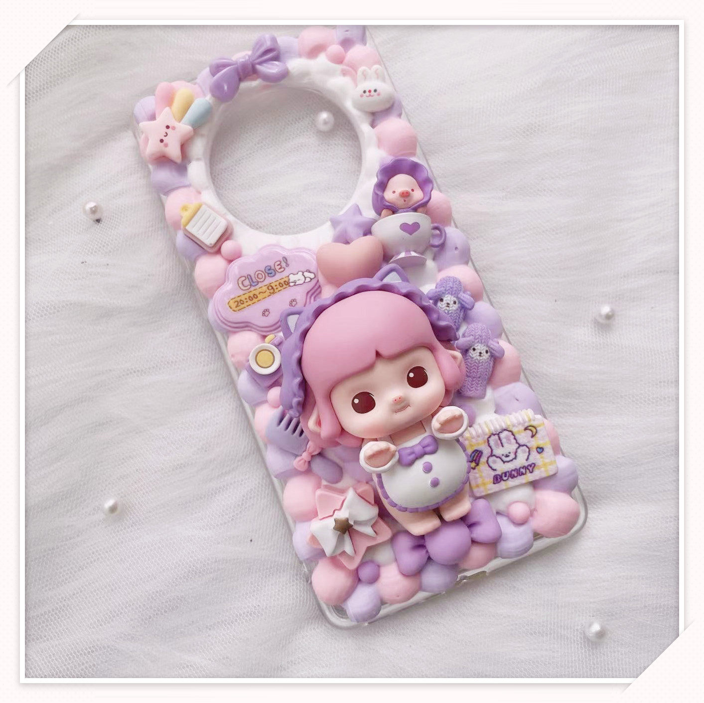 华为p50定制盲盒妹妹可爱礼物奶油胶手机壳手机壳