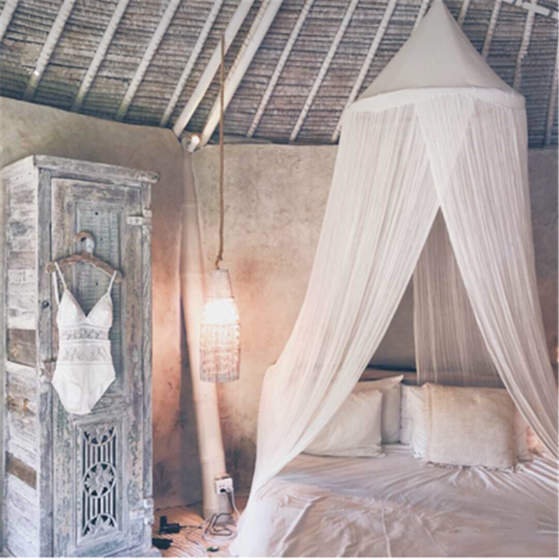 复古民宿装饰床幔双人大蚊帐防蚊防风纱幔室内床幔