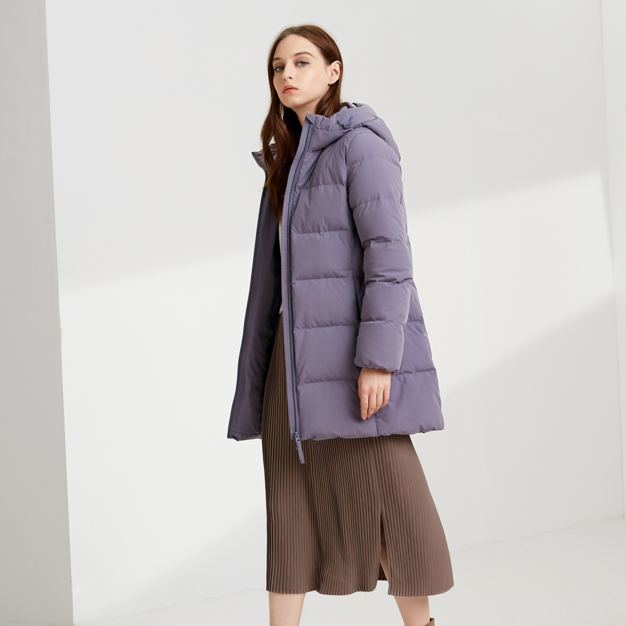 波司登羽绒服女中长款2019新款休闲连帽冬季保暖外套b90141516ds