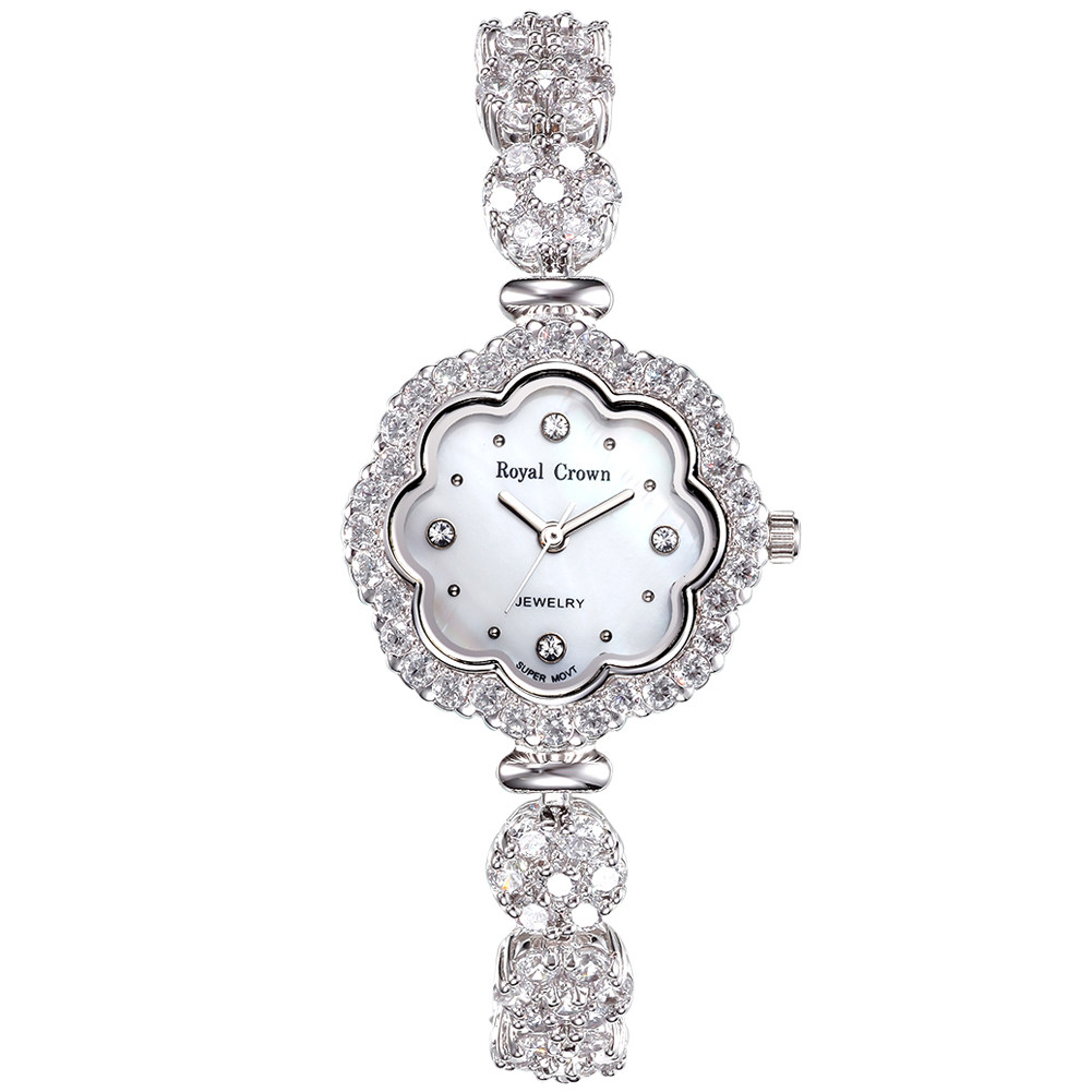 royalcrown萝亚克朗手链手表女表学生时尚潮流防水镶钻新款石英表