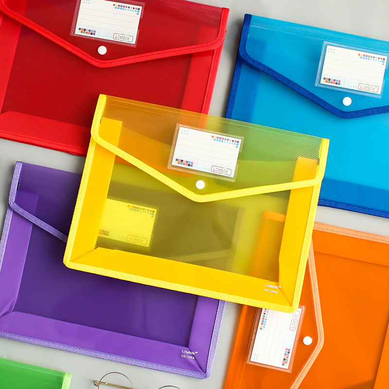大号a3文件袋a4收纳按扣学生试卷分类大容量文件袋