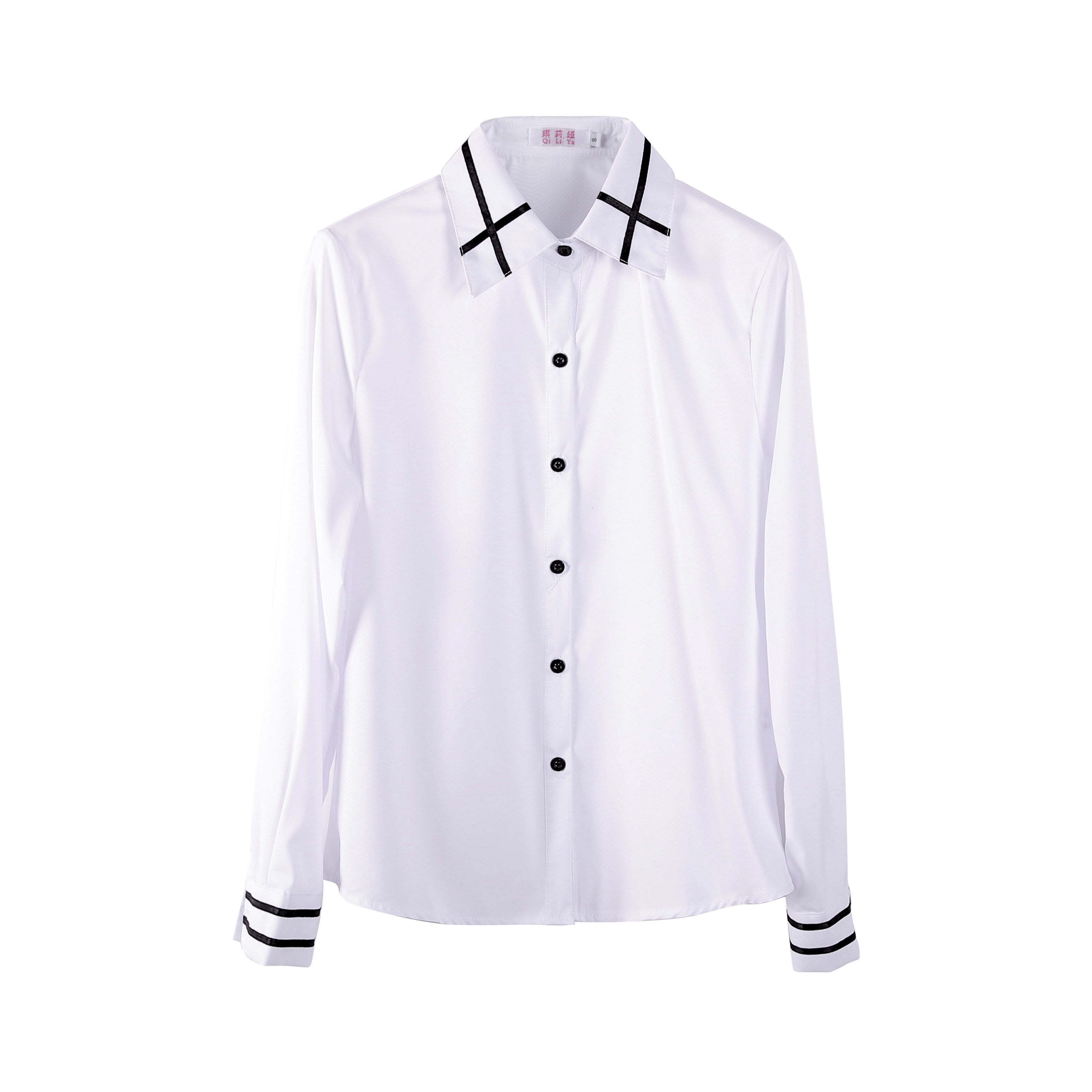 白衬衫女学生韩版宽松2018春装新款大码职业装衬衣工作服秋装上衣