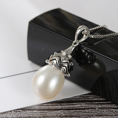 京润珍珠吊坠晓韵项链水滴淡水珍珠吊珠女友送闺礼物颈饰