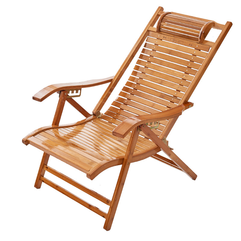 竹躺椅折叠午休午睡阳台休闲竹子靠背懒人老式 夏季 家用老人靠椅子