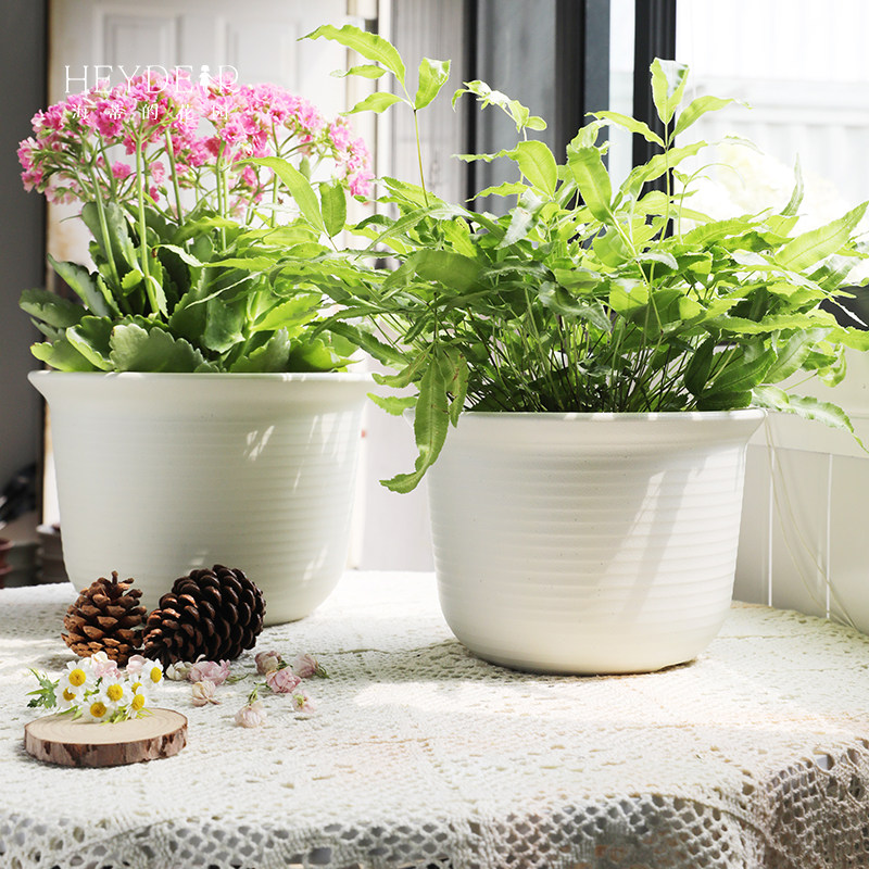 海蒂花园爱丽思树脂创意花盆壁挂圆形阳台花卉花盆