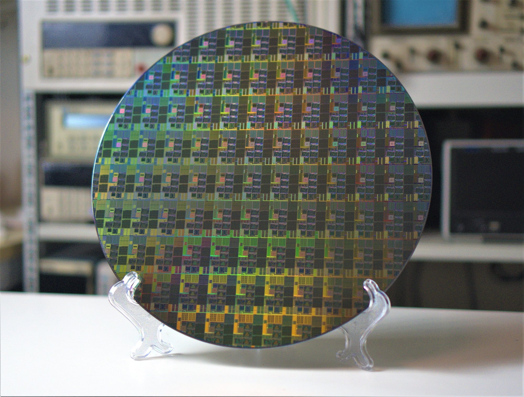 12英寸晶圆wafer光刻片电路芯片半导体硅片摆件展示其它电脑元件