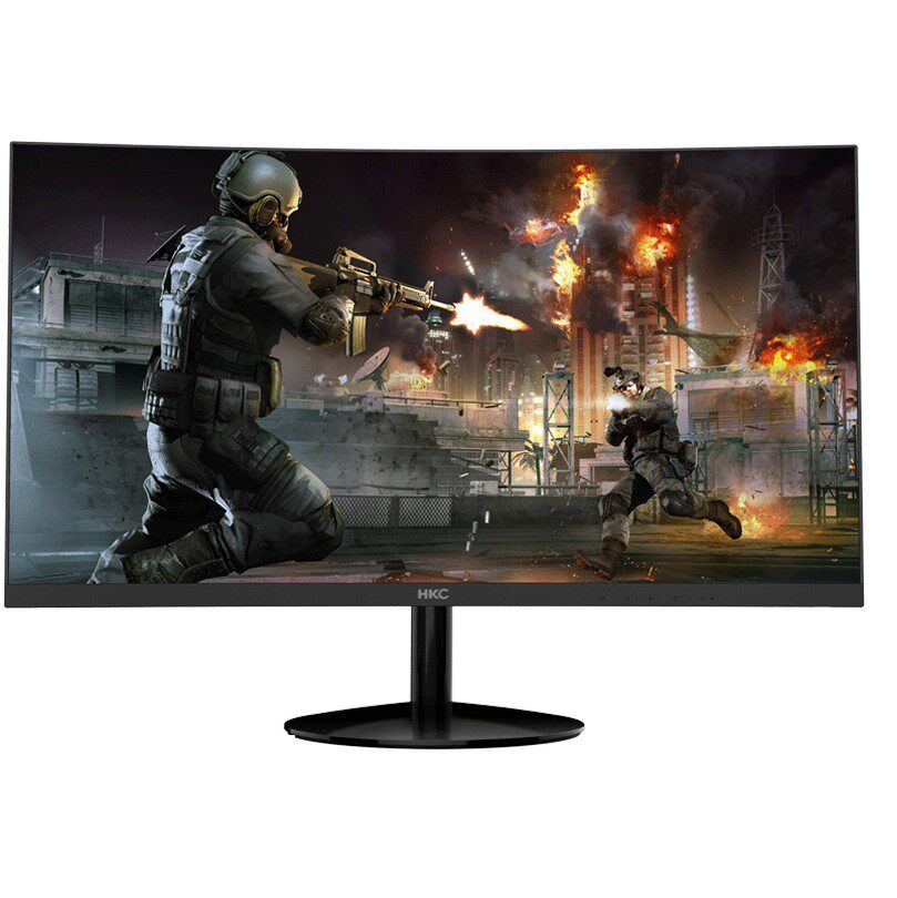 优惠hkcc24024寸电脑曲面显示器无边边框高清显示器
