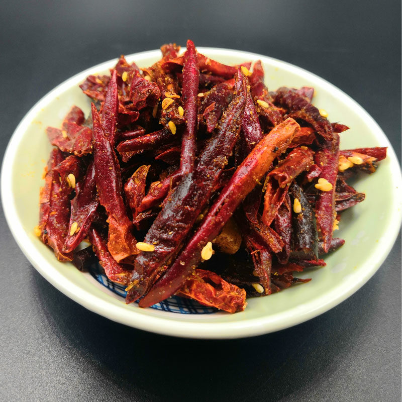 贵州特产香辣脆酥辣椒丝贵阳牛羊肉粉面馆油炸辣条小辣椒特辣小吃