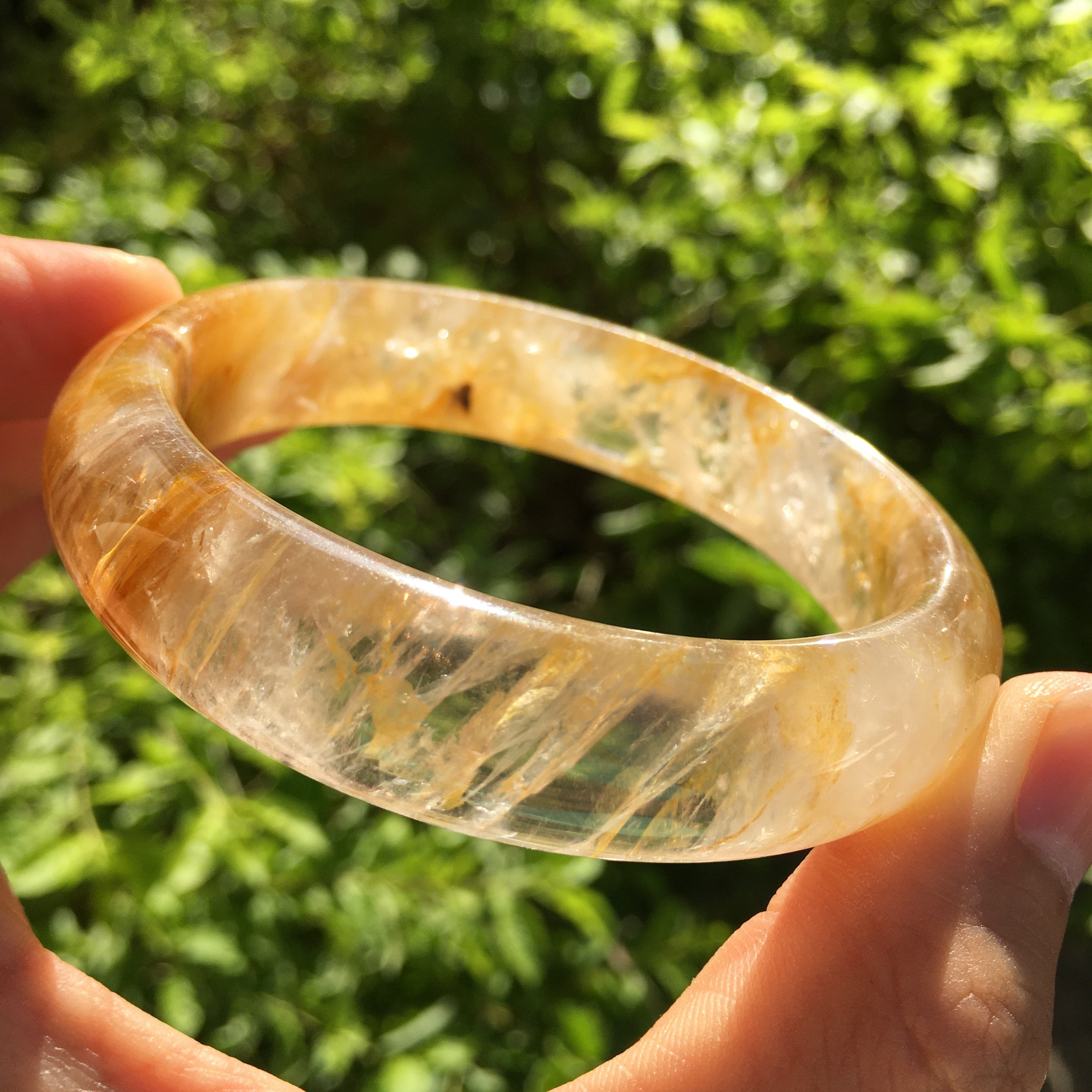 天然水晶饰品黄胶花黄色黄焦花手镯复古古风森女女款手镯