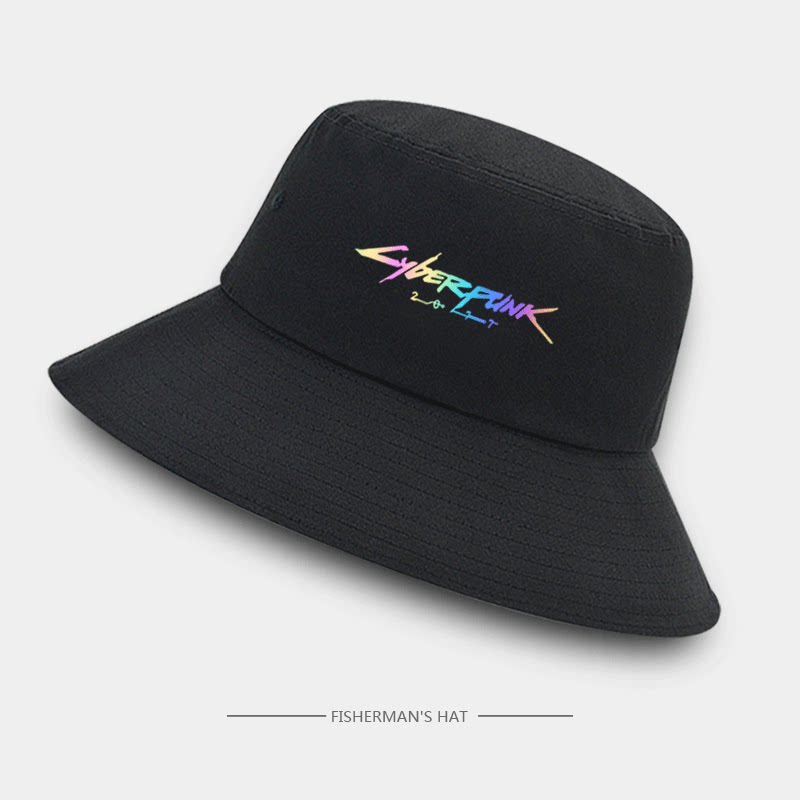 赛博朋克2077主题logo炫彩反光男女情侣帽子帽子