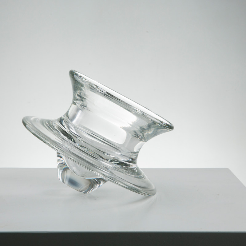 现代简约玻璃陀螺摆件家居客厅装饰品酒店售楼部样板摆件