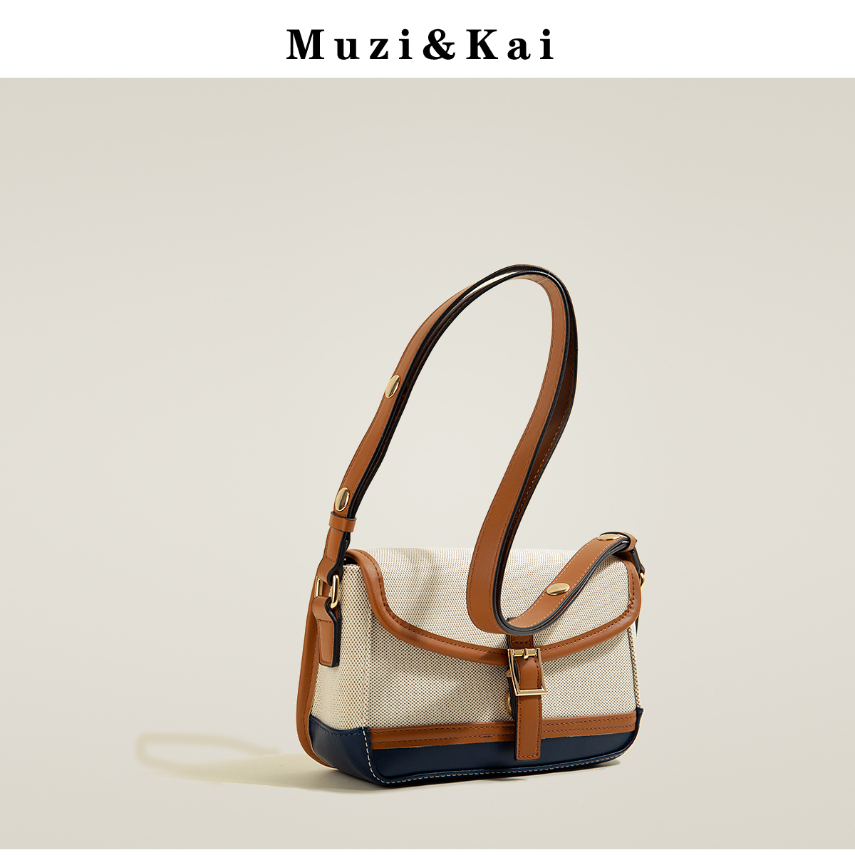 Muzi&Kai正品法国小众帆布包包女包2022新款夏季潮时尚腋下单肩包
