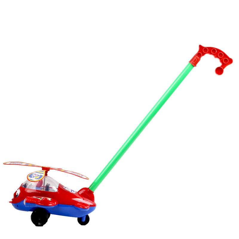 大号拉杆手推飞机儿童单杆手推车宝宝学步玩具手推学步玩具