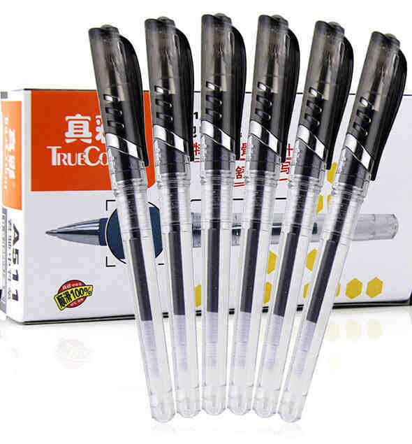 真彩a511黑色水笔05mm文具中性笔学习办公用品通用中性笔