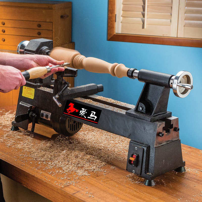 木工车床 爱马小车床佛珠车床佛珠机550w木碗盘车旋迷你车视频