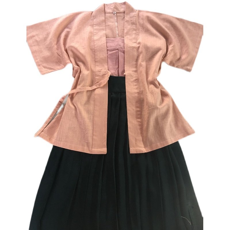 露珠纯色款多日常短袖半臂短衫汉服男对襟麻宋汉服