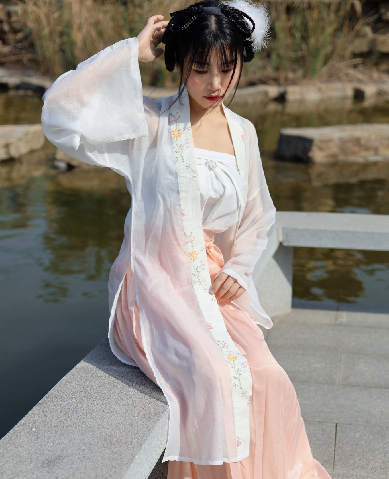 碧玉原创夏款汉女超仙宋对襟长褙直袖夏季清爽汉服