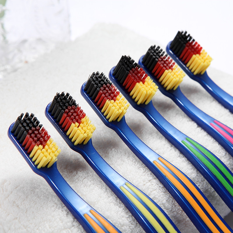 硬毛牙刷超硬特硬大头中性6支独立装中中毛牙刷