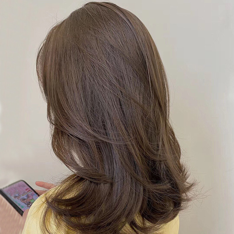 茶色网红染发剂2020流行色冷金学生自己染发膏