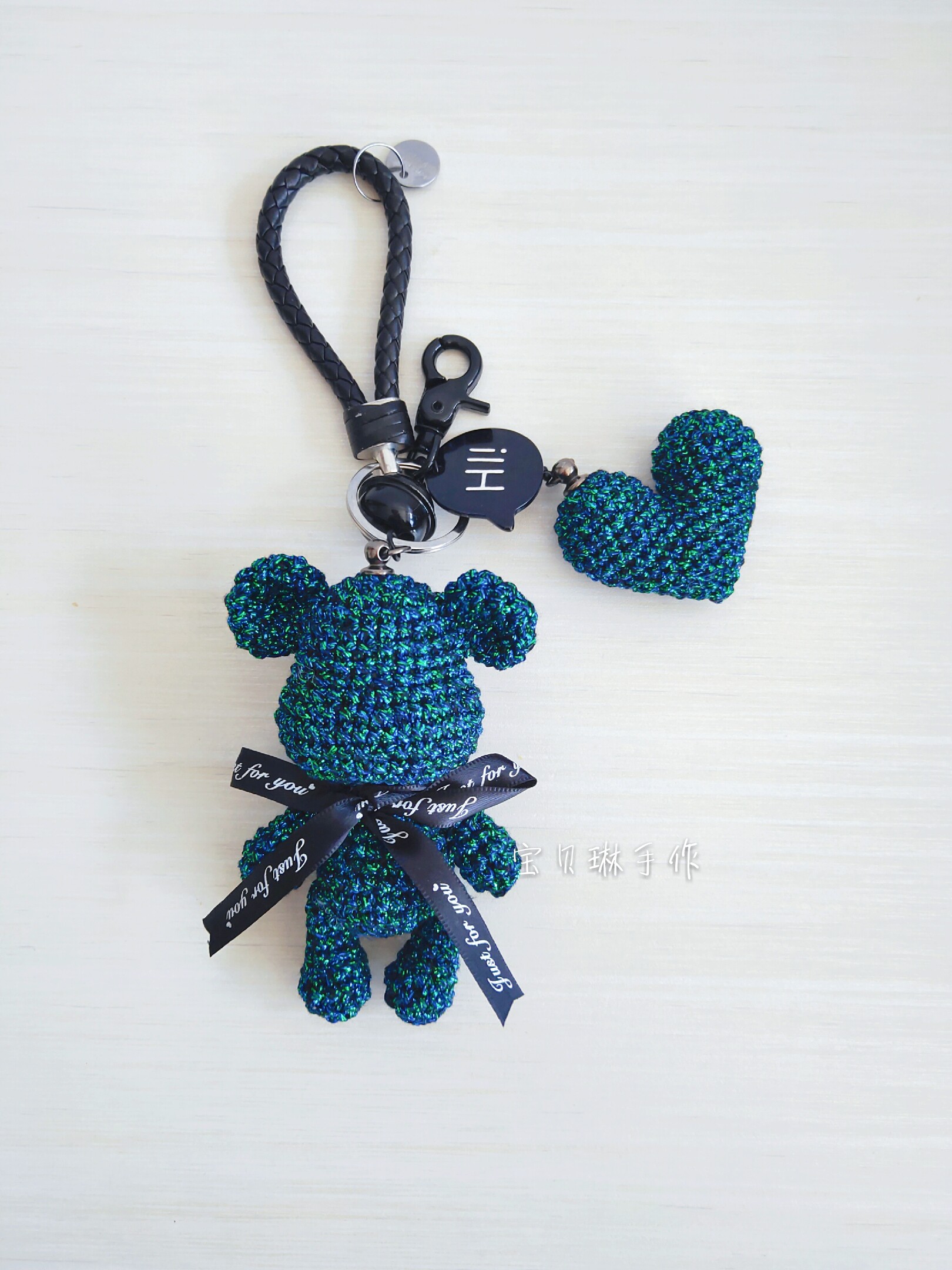 不是成品diy钩针编织暴力熊玩偶材料幻彩空心毛线