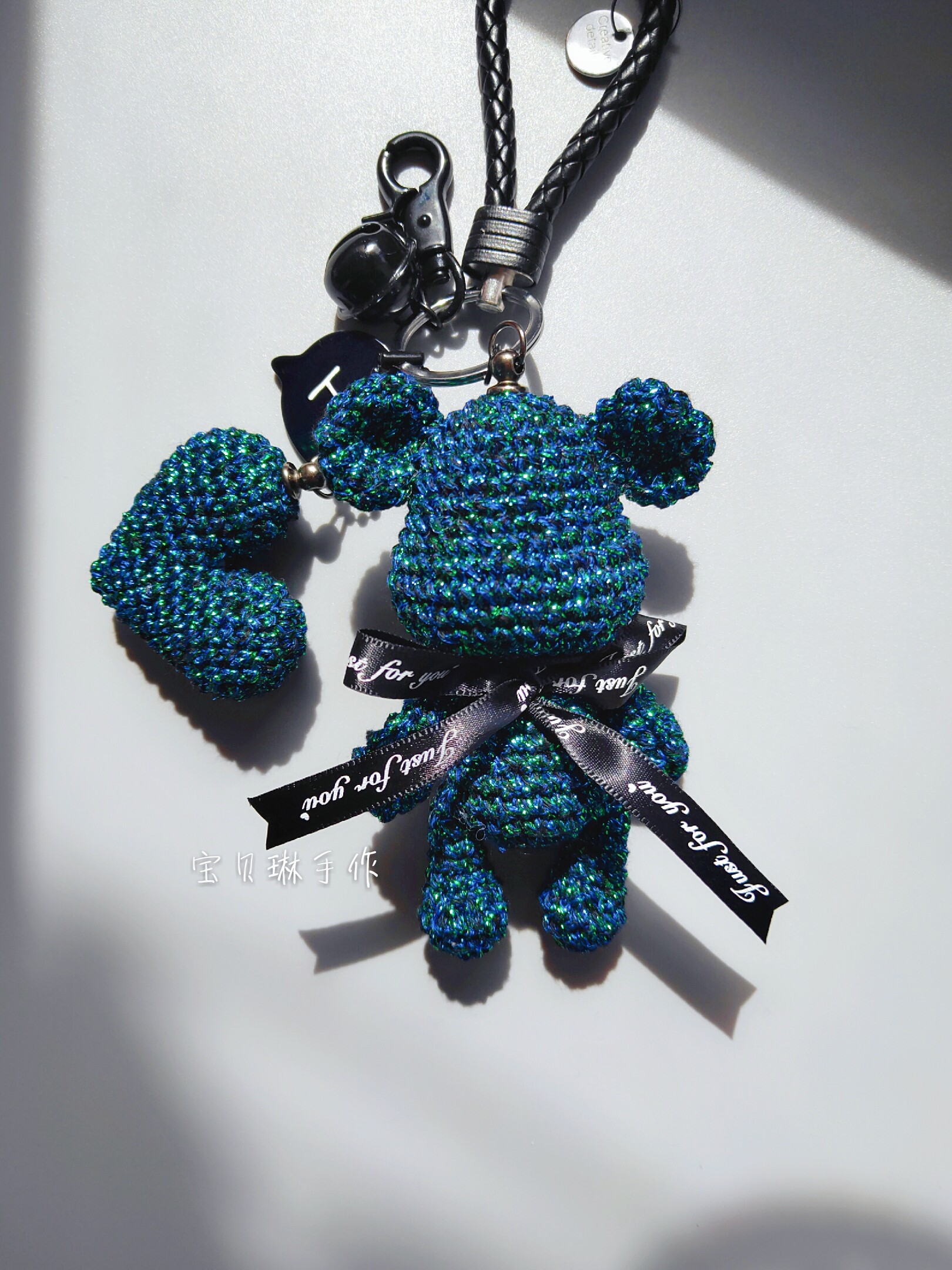 不是成品diy钩针编织暴力熊玩偶材料幻彩空心毛线