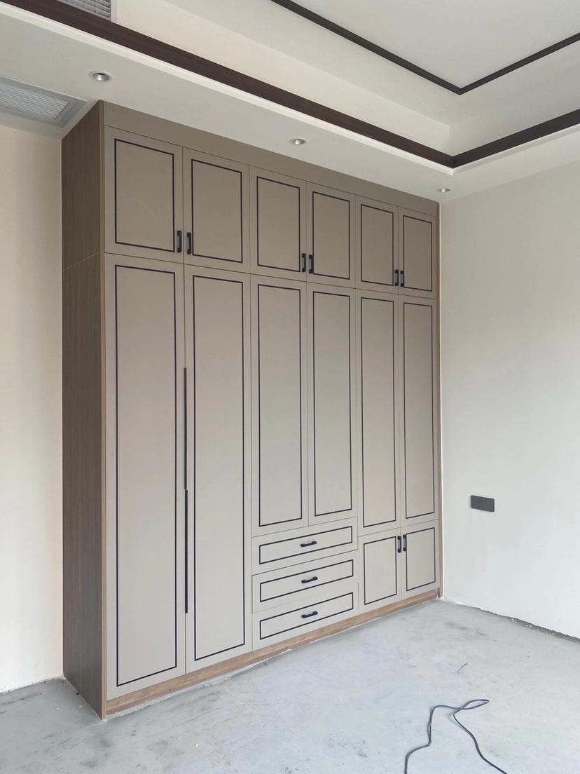 衣柜一门到顶定制新款轻奢整体时尚北欧衣帽间衣柜