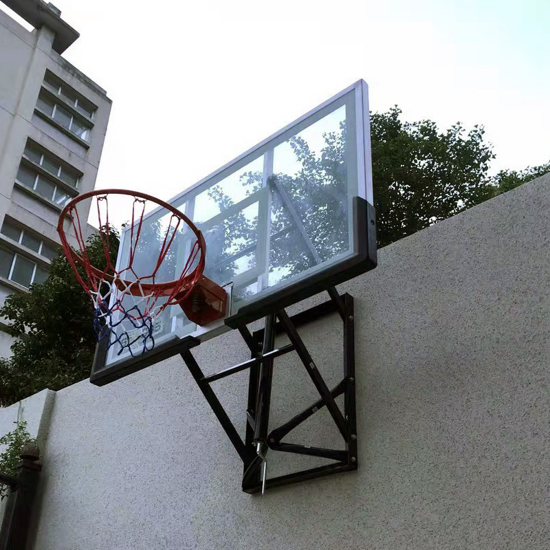 篮球少儿挂墙篮球架升降家用训练钢化玻璃钢玻璃篮球架
