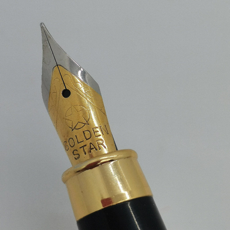 库存北京金星钢笔明尖练字书写金属成人铱金笔钢笔