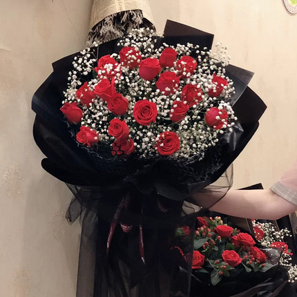 网红同款满天星干花花束香皂玫瑰花永生花速递同城干花