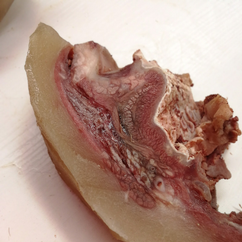 连云港白水黄牛带皮牛头肉新鲜熟牛脸全熟整只牛皮拍6斤包邮真空