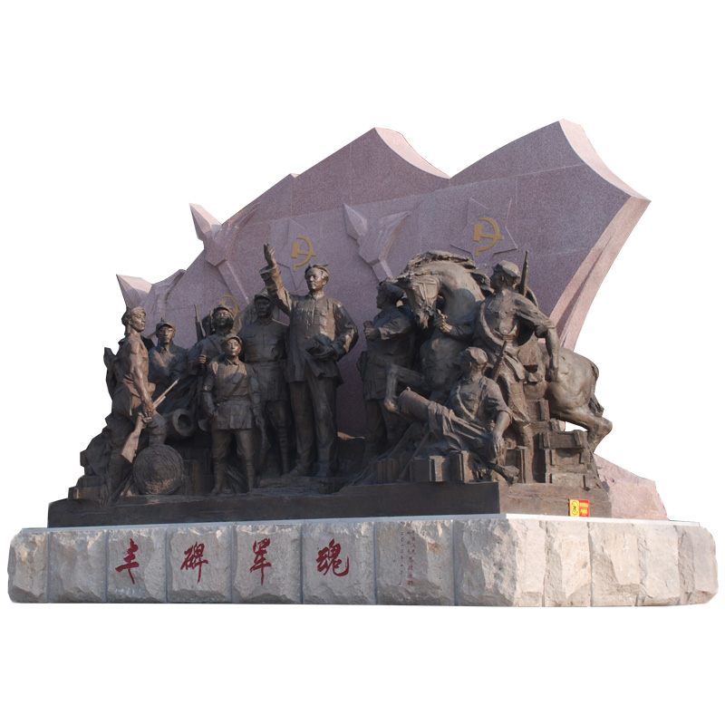革命文化传统伟人铸铜雕像城市广场大型部队雕塑摆件