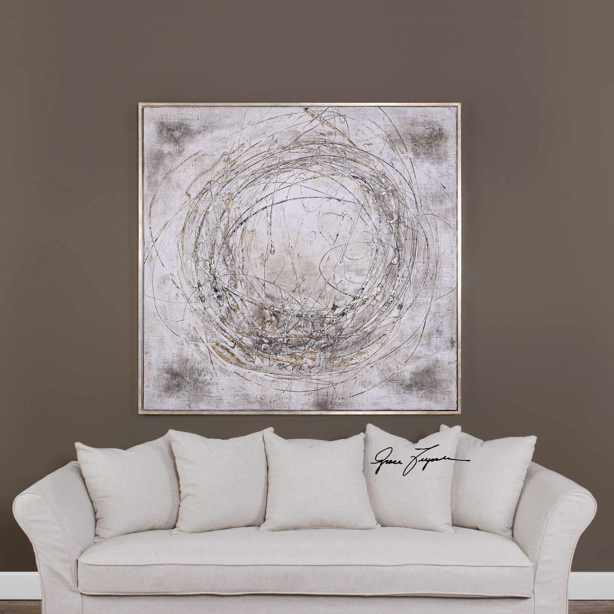 uttermost法式轻奢进口客厅装饰挂画美式抽象工业现代装饰画