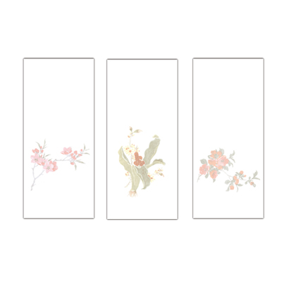 【手写】水墨花谱一笔笺花笺植物信纸古风信笺复古三行笺小楷书法
