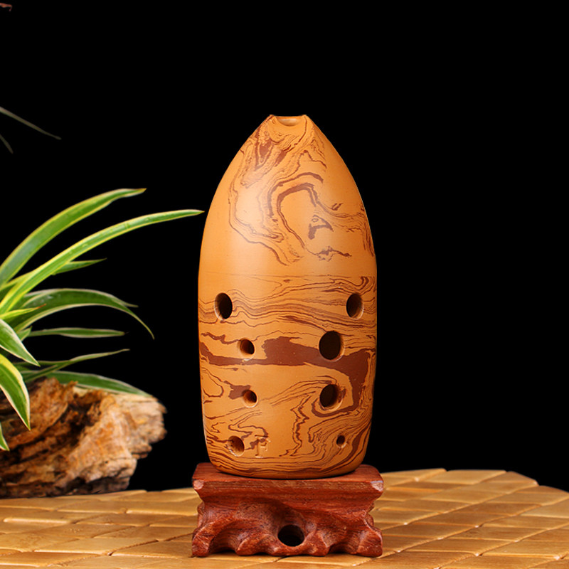 埙乐器初学者自学专业十孔陶埙岩纹七星埙10孔陨民族吹奏古乐器勋