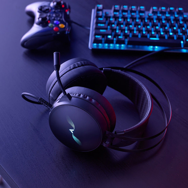 雷柏vh310游戏耳机电脑usb声道电竞电脑耳机