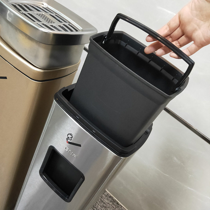 烟灰不锈钢立式户外吸烟区烟头垃圾桶烟灰缸灭烟桶烟蒂垃圾桶