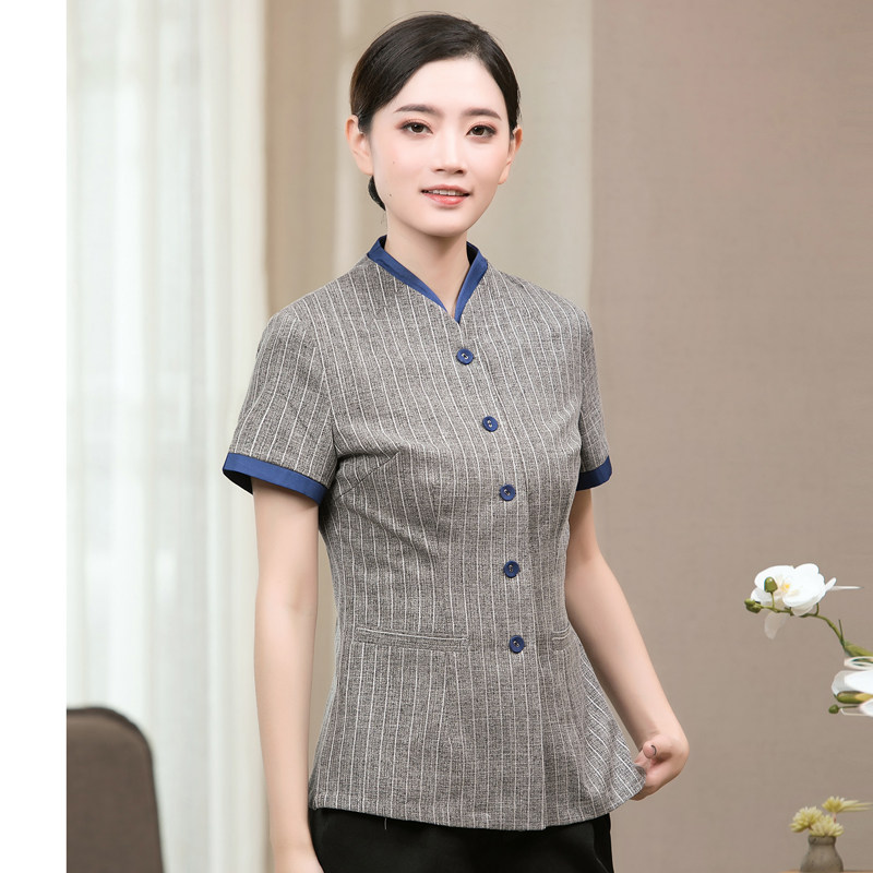 星级酒店保洁工作服短袖餐饮物业客房清洁服家政阿姨打扫卫生工装