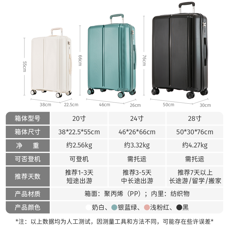 鸿一行李箱女日系学生24寸皮箱拉杆箱结实耐用登机箱20旅行箱男28