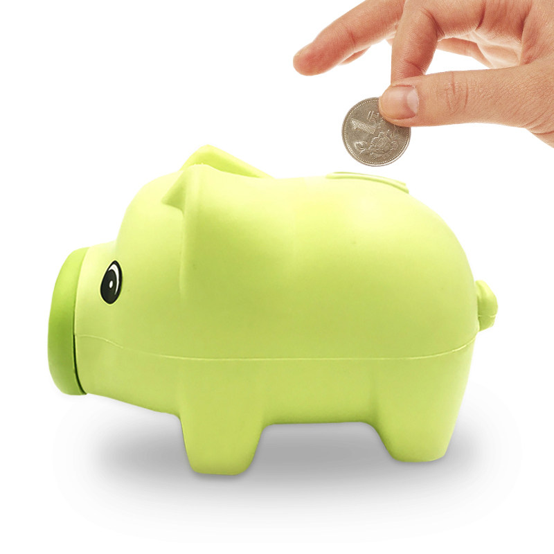 小猪纸币硬币存钱罐卡通储蓄罐儿童防摔大号创意可爱塑料储钱罐