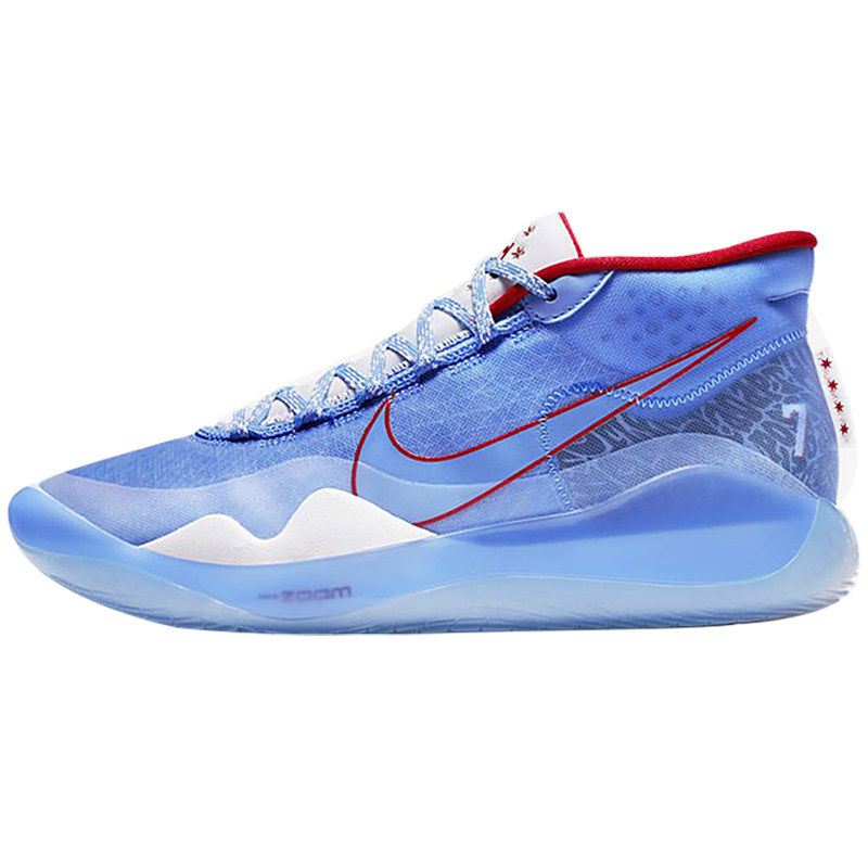 nikekd12明星杜兰特蓝红男子高帮运动篮球球鞋篮球鞋
